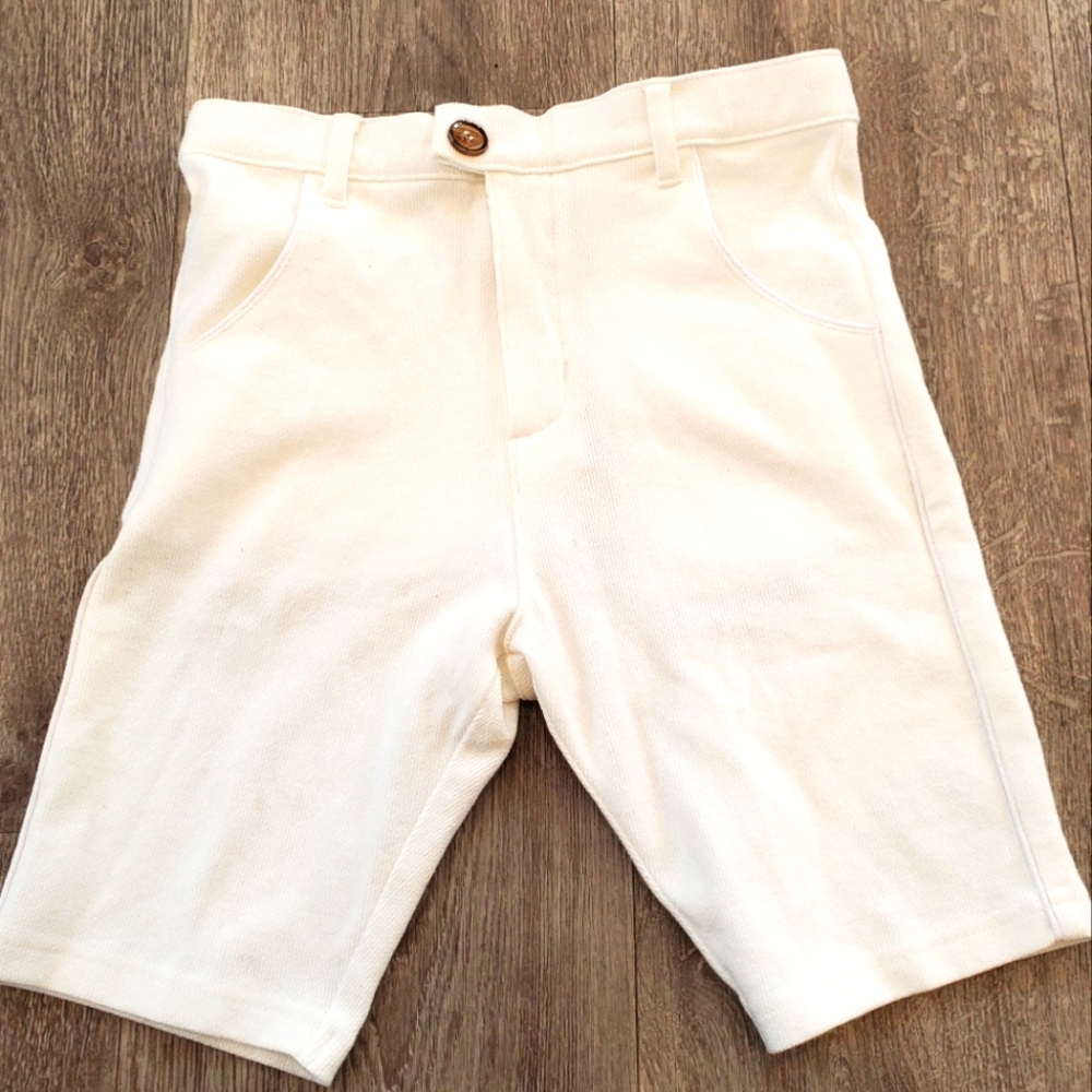 Klai white knit ribbed shorts size 7 NWT